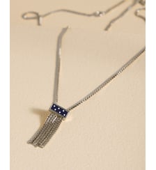 Collier Marike  Marine poincon argent FA Flowers for Zoe