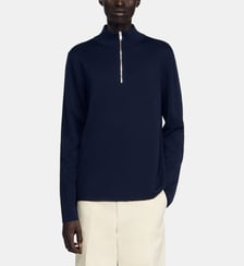 Pull en laine à col zippé Sandro