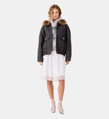 Blouson oversize effet chevrons Maje