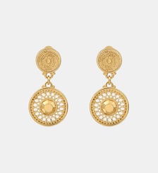 Boucles d'oreilles tiges percées  en métal à l'or fin  doré à l'or fin - Noor Satellite