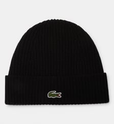 Bonnet laine côtelée Lacoste