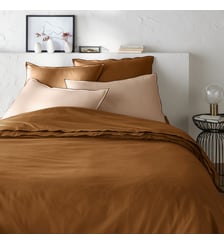 Housse de couette de satin de coton lavé, 118 fils La Redoute Interieurs