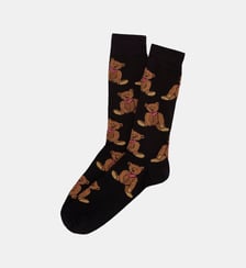 Chaussettes en coton - Old Teddy Noir Arthur