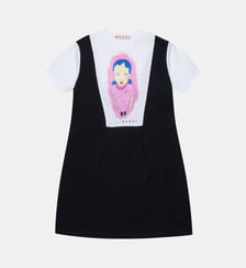 Robe courte à imprimé graphique Marni