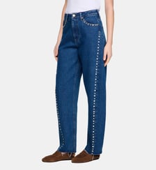Jean barrel à strass Sandro