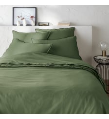 Housse de couette de satin de coton lavé, 118 fils La Redoute Interieurs