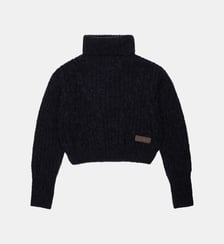 Col roulé à motif torsadé avec logo Dsquared2