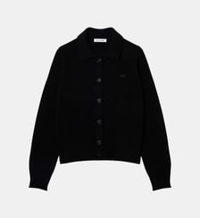 Cardigan col polo maille 3D laine cardée Lacoste