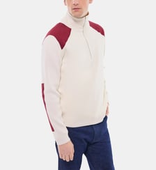 Pull col camionneur en laine et coton Fursac