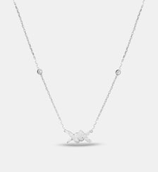 Barbelé collier pavé en or rose Djula