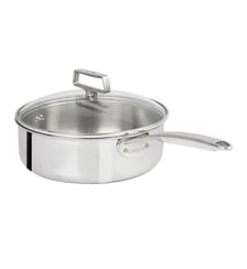 Sauteuse inox Ultraply avec couvercle en verre Cristel