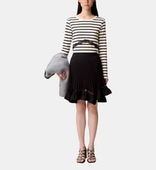 Jupe plissée courte avec dentelle Claudie Pierlot