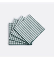 Lot de 4 serviettes de table, 30% coton recyclé, tissé teint La Redoute Interieurs