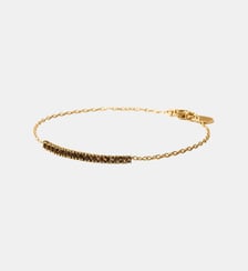 Bracelet en argent 925 plaqué or 18 carats avec topazes brunes Aristocrazy