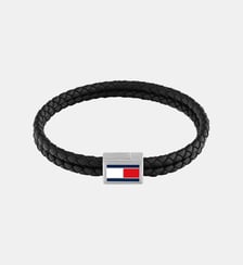 Bracelet 3d flag leather Noir 2790755S-PAR Tommy Hilfiger