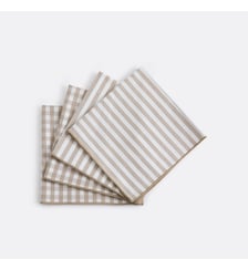 Lot de 4 serviettes de table, 30% coton recyclé, tissé teint La Redoute Interieurs