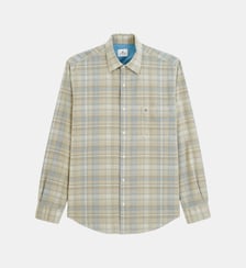 Chemise manches longues velours côtelé carreaux Serge Blanco