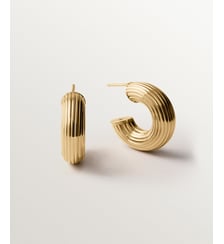 Boucles d’oreilles en argent 925 dorées 18K avec texture Aristocrazy
