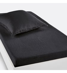 Drap housse enfant lin lavé, bonnet 30cm La Redoute Interieurs