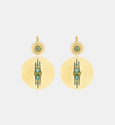 Boucles d'oreilles rondes   doré à l'or fin - Dakota Satellite