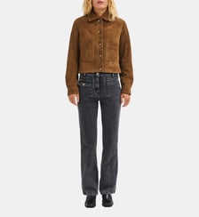 Veste courte en cuir velours - PATTY Pablo