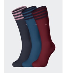 Lot de 3 paires de chaussettes signature et rayures coton mélangé Eden Park