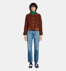 Manteau court en laine Sandro