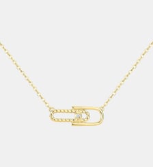 Collier Délicate entrevue en Plaqué Or avec diamant blanc La Garçonne Diamant