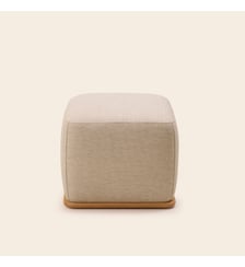 Pouf  Bois et jacquard Alisia Madura