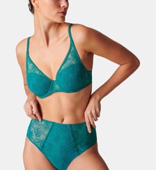 Soutien-gorge décolleté carré en spacer 3D - Vert émeraude Simone Pérèle