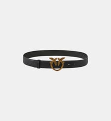 Ceinture love birds en cuir 3cm Pinko