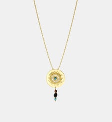 Collier fin pendentif ajustable   doré à l'or fin - Dakota Satellite
