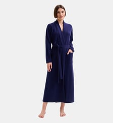 Kimono long col châle en laine cachemire Laurence Tavernier