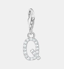 Thomas Sabo Pendentif Charm lettre Q avec pierres blanches argent Argent sterling 925 Thomas Sabo