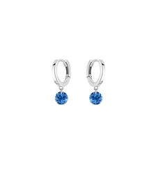 Mini Créoles CONFETTI - Saphirs bleus, poids total 0,60ct approx. - Or blanc 750‰ La Brune & La Blonde