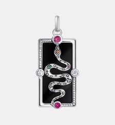 Pendentif serpent émail à froid noir Thomas Sabo