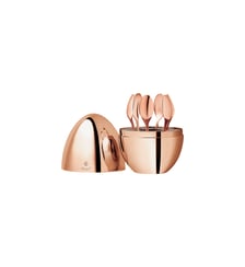 Ensemble 6 cuillères à espresso en métal doré à l'Or Rose 18 carats avec écrin - MOOD COFFEE Christofle