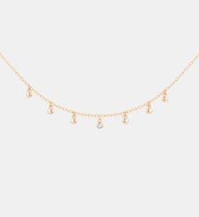 Collier pampilles sur chaîne Optimiste en Plaqué Or avec diamant blanc La Garçonne Diamant
