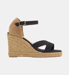 Sandales compensées en coton bio et jute tressée à bride cheville BRUNA Castaner