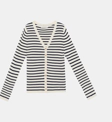 Gilet col v imprimé à rayures MOTY La Petite Etoile
