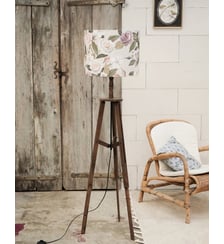 Lampadaire à l'abat-jour floral Julien N°407- Produit chiné Debongout