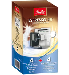 Produit de Nettoyage Espresso Kit 4 détartrants + 4 nettoyant Melitta