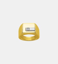 Chevalière Christiano en Acier 316L avec diamant blanc Phebus