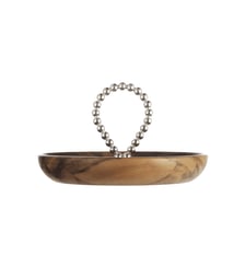Silver-Plated and Walnut Bowl - 17 cm - PERLES Christofle