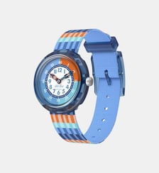 Montre Let's get artsy Blanc, Orange, Bleu FBNP243 Flik Flak