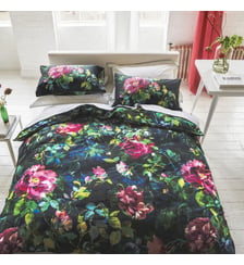Housse de couette imprimée en satin de coton, GERTRUDE Designers Guild