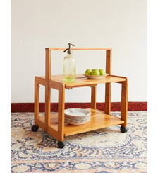 Desserte pliante en pin massif Henriette N°222 - Produit chiné Debongout