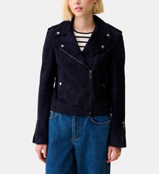 Blouson droit Club Suede en cuir Claudie Pierlot