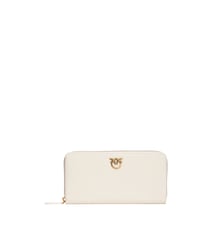 Portefeuille à contour zippé en cuir Pinko