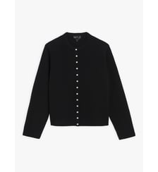 cardigan pression noir en cachemire Agnès b.